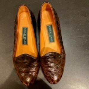 Cole Haan Genuine Crocodile flats Size 6
